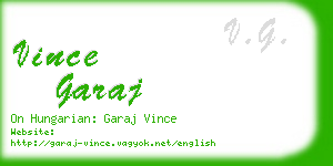 vince garaj business card